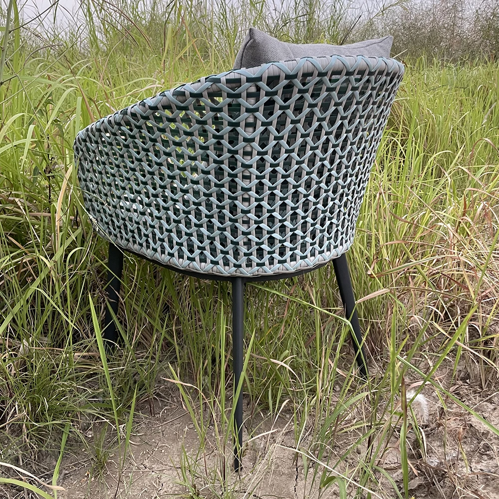 Waterproof Outdoor Courtyard Furniture Luxury Garden Aluminum Rattan Chair or Hotels Exteriors