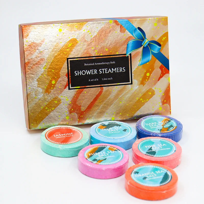 Hot Selling Relaxation Shower Bombs Vegan Organic Aromatherapy Fizzy Home Spa Sea Salt Shower Steamer Tablets bath bombs