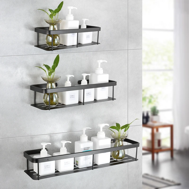 Adhesive Wall Corner Bathroom Shelf Stainless Steel Storage Rack for Toilet