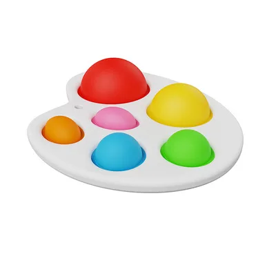 Colorful Silicone Flipping Press Board Baby Finger Toy Toddler Fidget Toy For Kids Adults