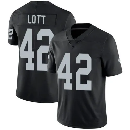 2022 New Stitched American Football Jersey Las Vegas #42 Ronnie Lott Top Embroidery Limited Jersey