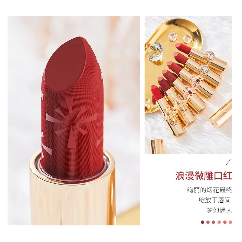 Melason Wholesale Waterproof Cruelty Free High Quality New Gold Velvet Matte Lipstick Tube Packaging Private Label