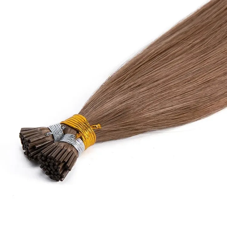 High Quality Factory  wholesale price Double Drawn Remy Human Hair I-Tip Salon quality hair extension