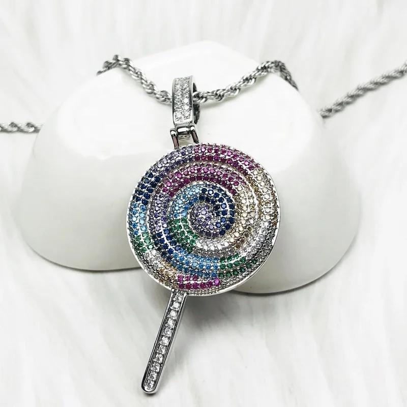 
18k Gold Plated Best Quality No Fade Color Lollipop Jewelry Charms Pendant Fashion Jewelry 