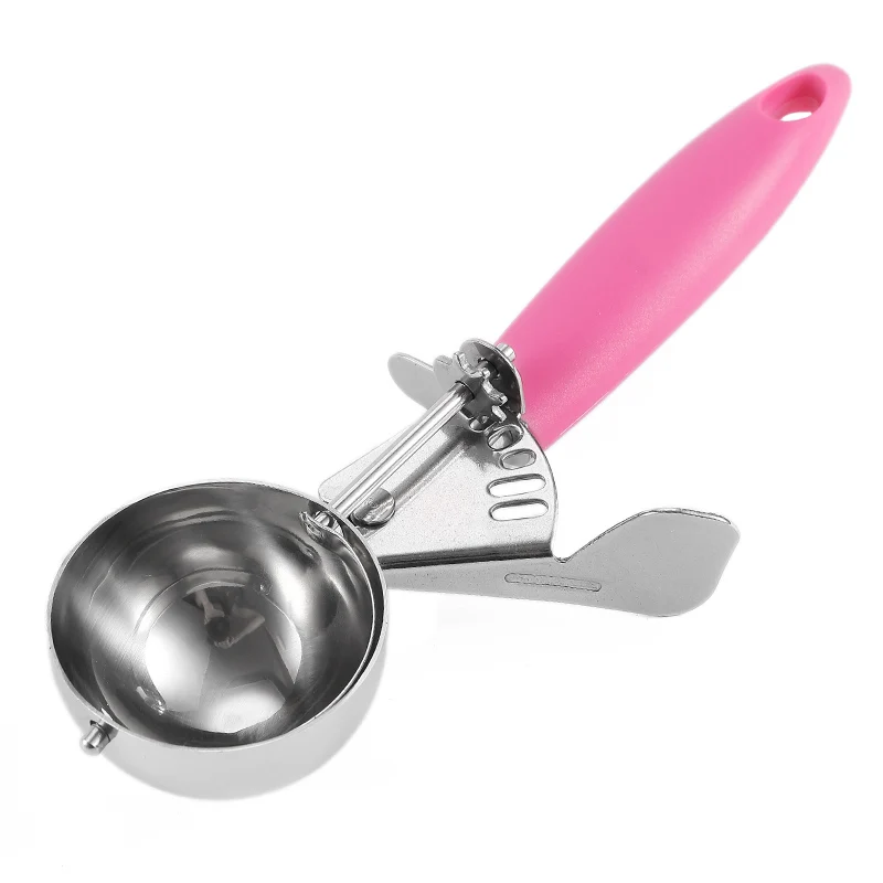 Professional Durable 18/8 Stainless Steel  Spring pp Handle Ice Cream Scoop