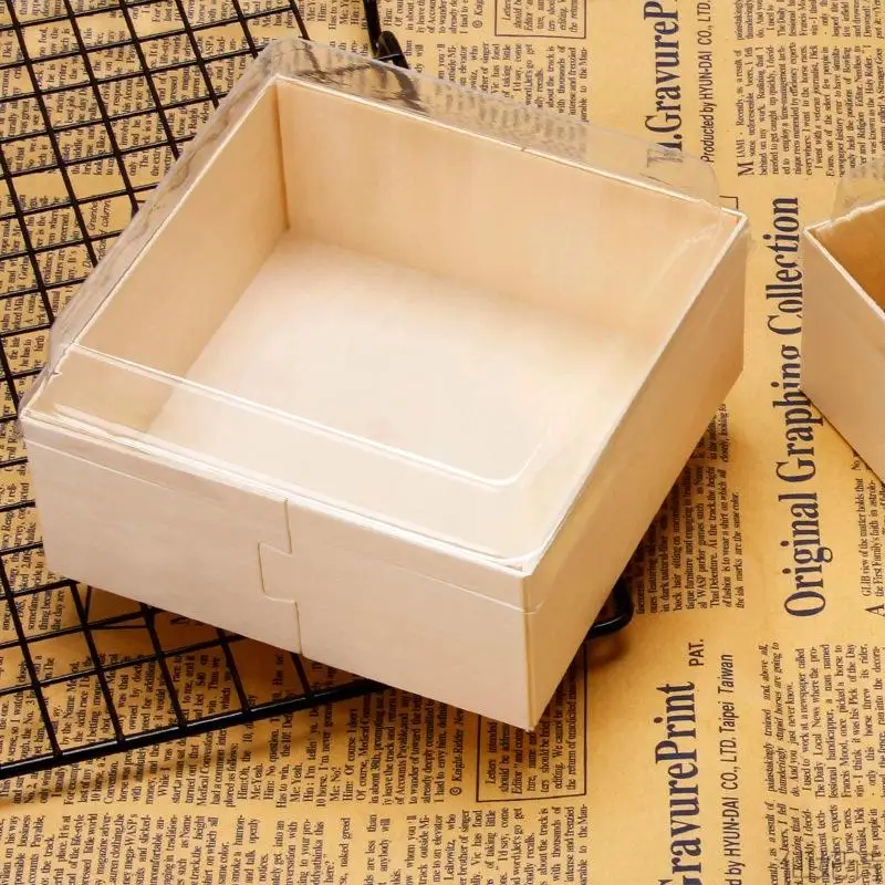 Eco-Friendly Nature Wooden Cookie Box Macaron Dessert Packaging Candy Snacks Packing Boxes For Cake