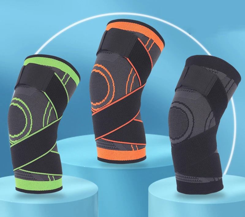 Wholesale Knee Brace Nylon Sports Running Knee Protector Guards Calf Sleeves for Basketball Lengthening Breathable Knee Support