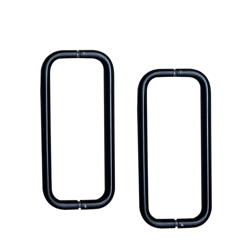 Высококачественная индивидуальная фурнитура, дверная ручка из алюминиевого сплава, двойная изогнутая дверная ручка для ванной комнаты