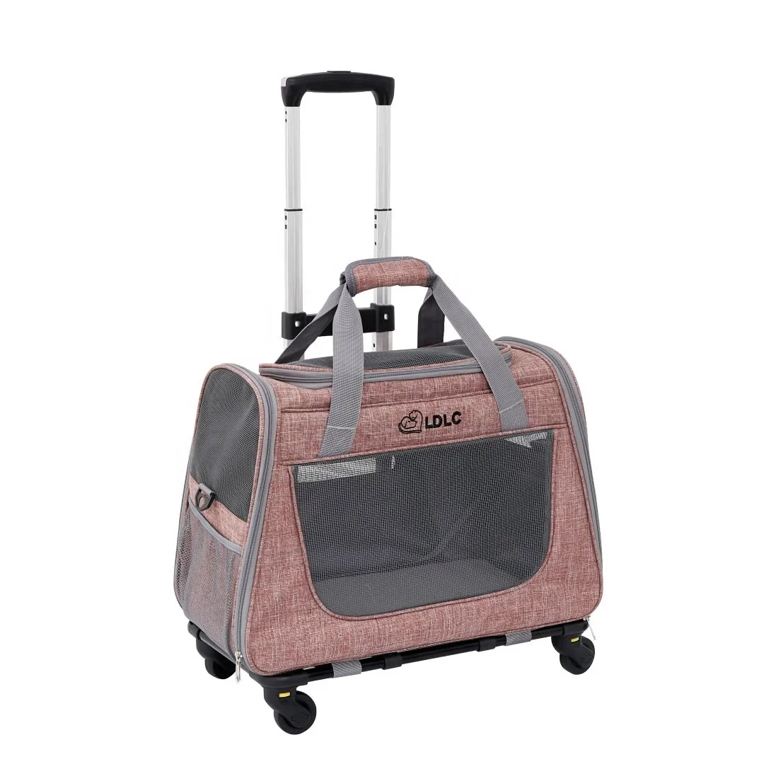2024 New Base Pulley Manual Trolley Outdoor Convenient Carry Pet Carrier Bag Wholesale