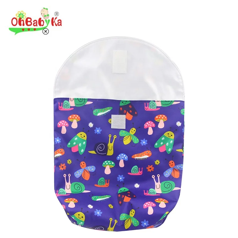 Ohbaby new pattern baby wet bag fashion baby diaper bag PUL Reusable Pockets mommy bag