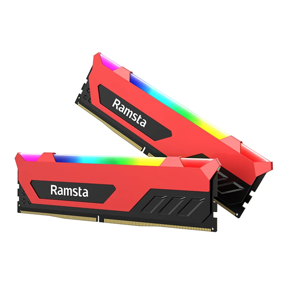 Оперативная память Ramsta RGB DDR4 16 Гб (8 x2 ) ( 8 * 2) 2400 МГц детали компьютера компоненты ПК