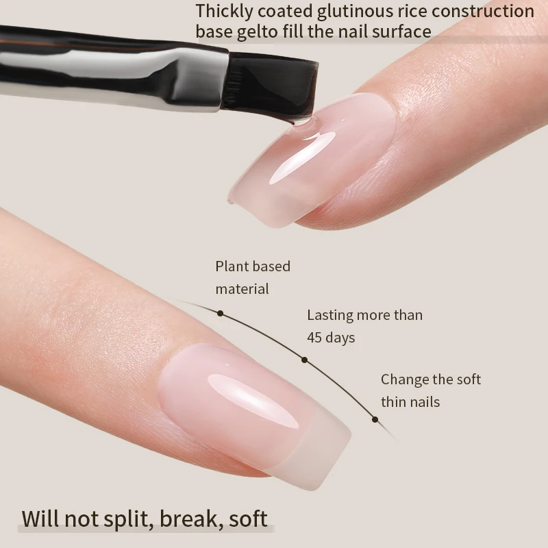 Shaping Lasting Levelling Tips Glue Reinforce Gel for Nails Gel Nail Art Base Coat Liquid Gel Construction Nails