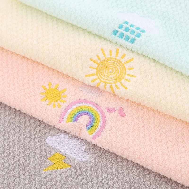 Wholesale 100% Pakistan Organic Cotton Towel Baby Character Towel With Weather