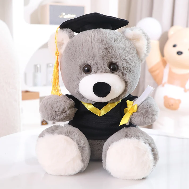Super Soft Little Baby Graduation Teddy Bear Cute Fabric And Long Plush Embroidered Features For Birthday Fun
