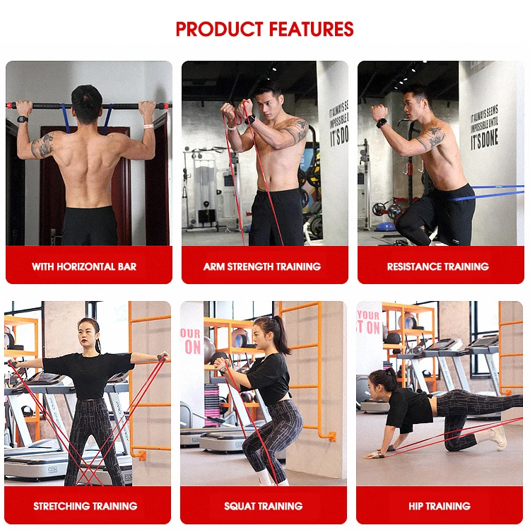 High Quality Latex Pull Up Assist Band Fitness Exercise Resistance Bands Set