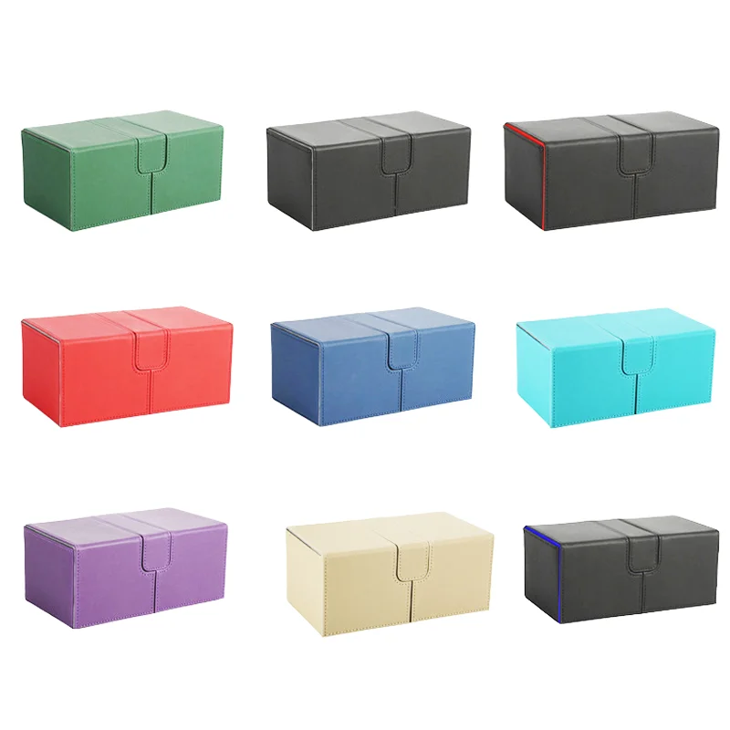 Large Capacity Card Storage Box Magnetic Three Drawer Card Box