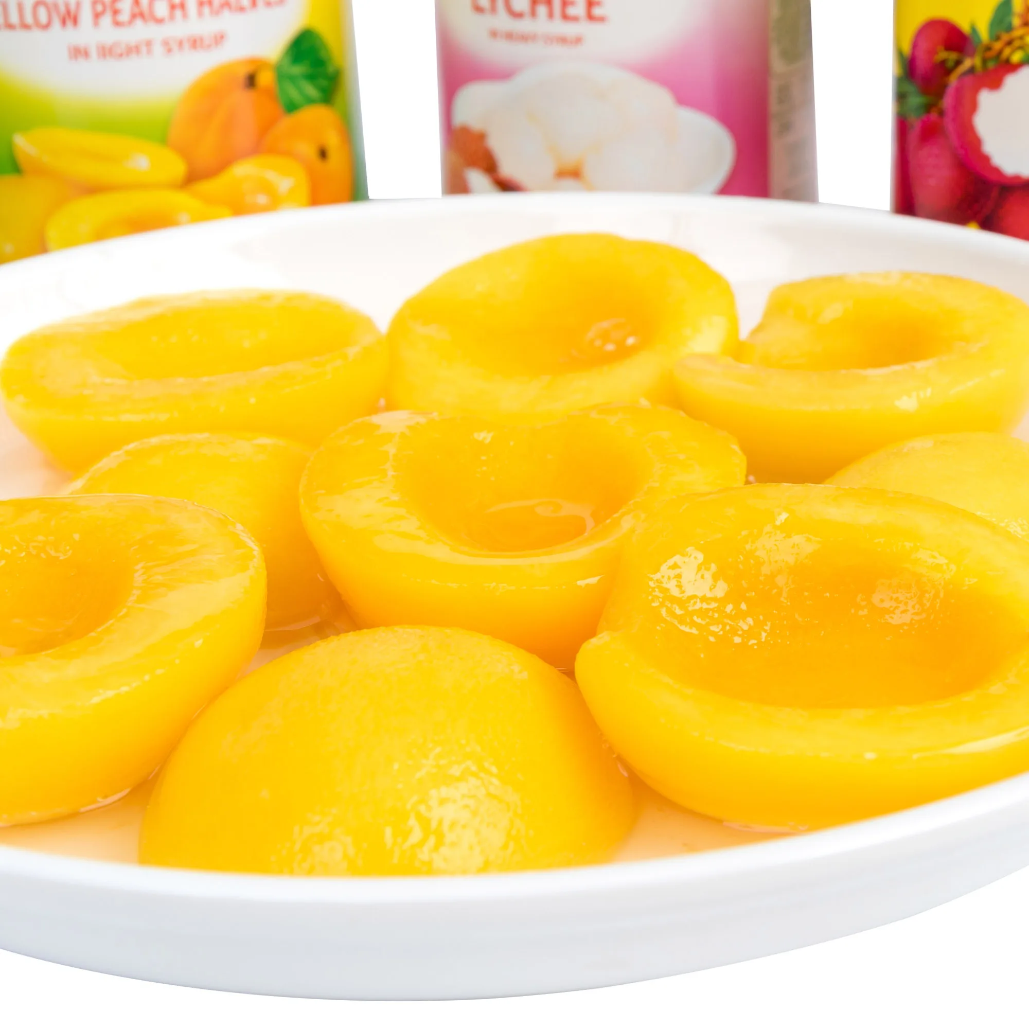 Popular Hotel Baked Sweet Fruit Cans Canned Yellow Peach Halves 425g