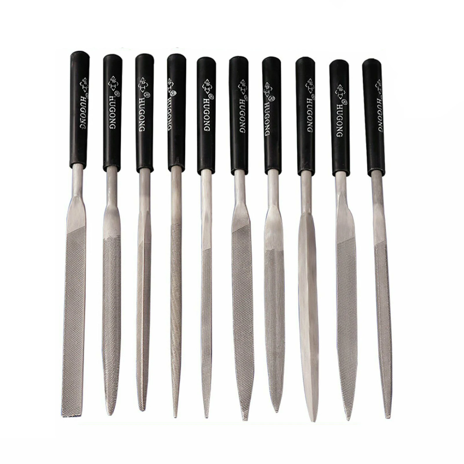 Set Of 10 160x4mm Diamond Mini Needle File Set For Metal Jeweler Wood Carving Craft
