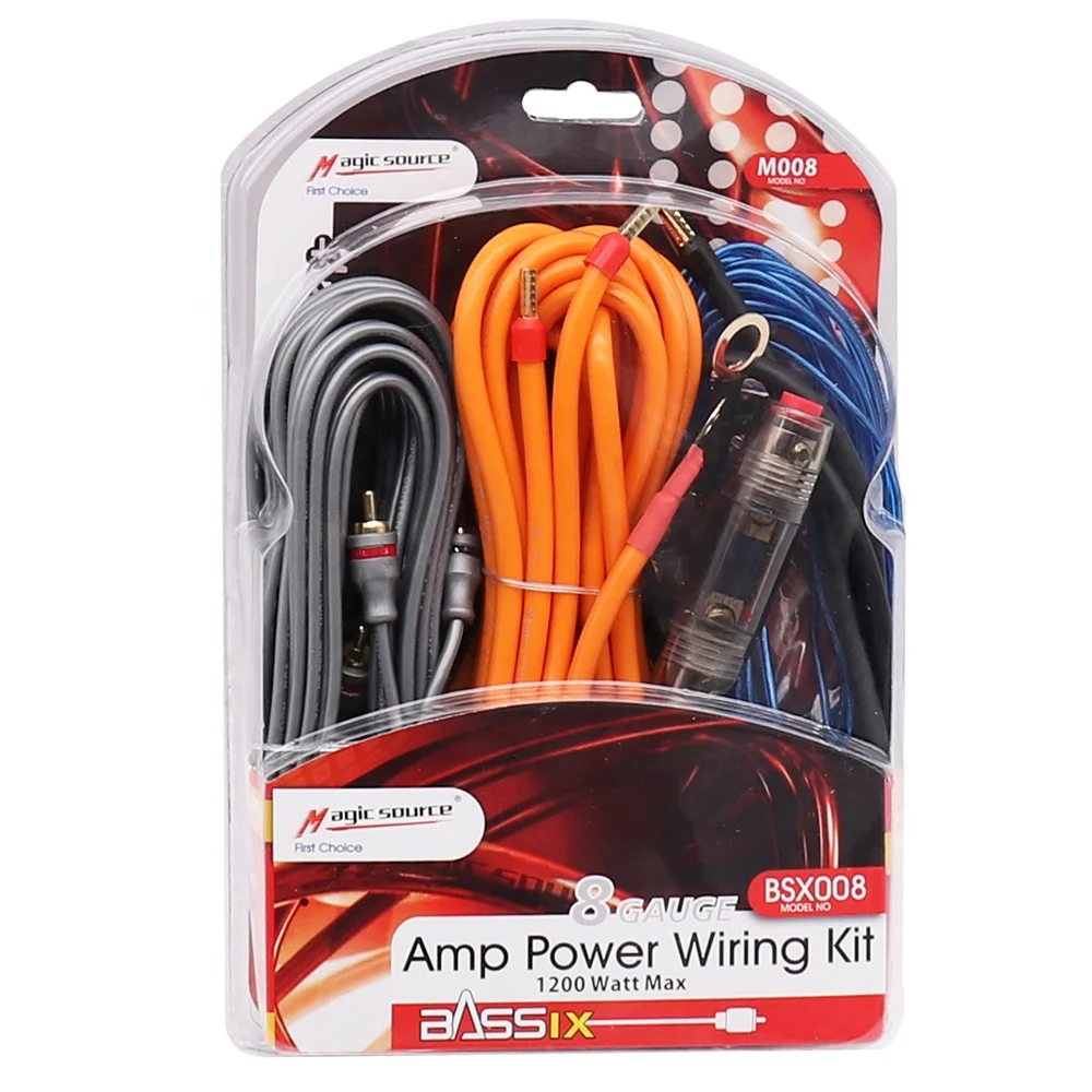 8 Калибр автомобильный аудио усилитель монтажный комплект проводки