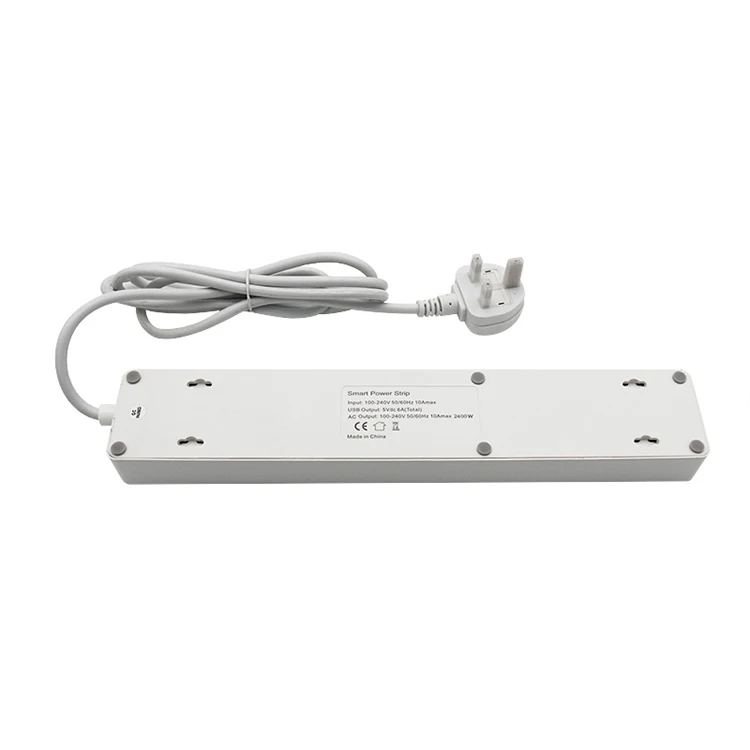 
Over-current Protection Support 2.4GHz Wifi Tuya Remote Control 3 Outlet Smart Power Strip UK USB 