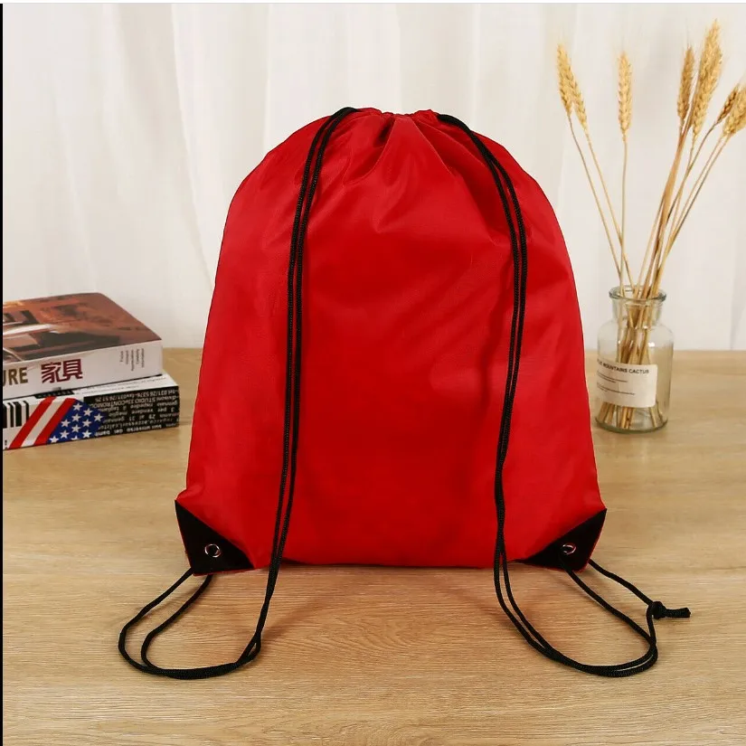 New Polyester American Flag Polyester Drawstring Bag/Backpack/School Tote