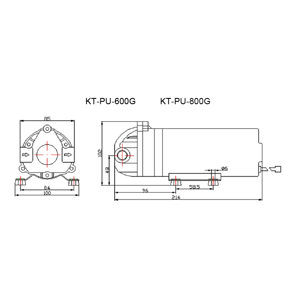Kerter Water filter 800G 36V High Pressure Diaphragm Booster Pump for Reverse Osmisis  Membrane
