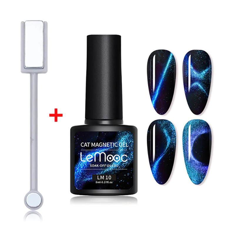 
YUXI Magic Colourful Starry Color Nail Gel Polish OEM Labeling Cat Eye Polish Gel 9D Cat Eye Nail Gel Polish 