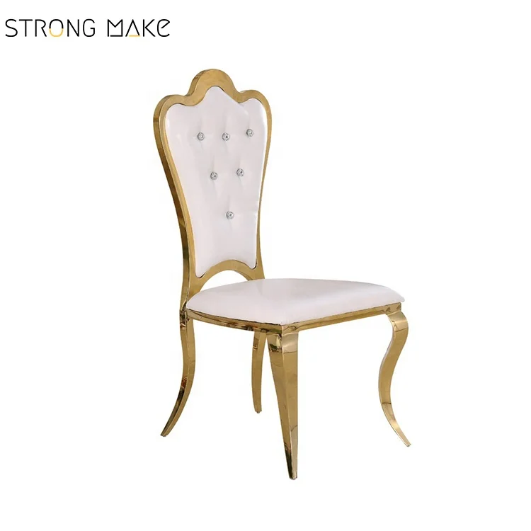 Wholesale Luxury Event Wedding Gold Stainless Steel Banquet Hotel Wedding Chairs