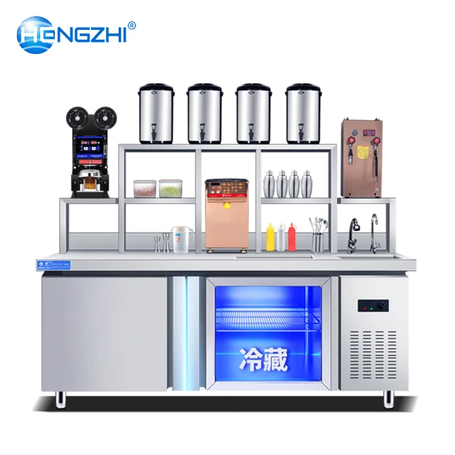 Refrigeration and freezing bubble tea bar business equipment needed for milk tea
