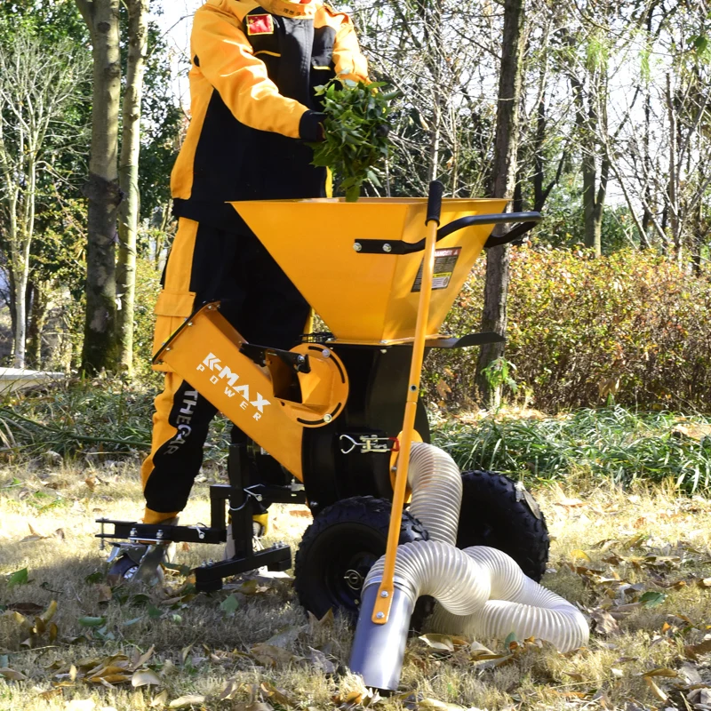 Mult-function yellow and black type  Electric Start Engine Branch Wood Chipper tree shredder Mulcher shredder