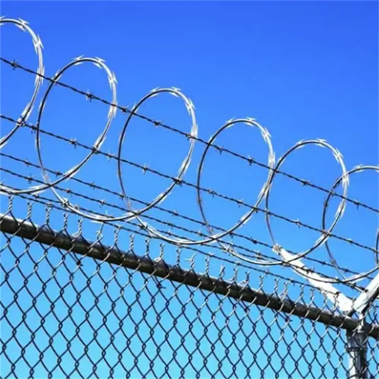 Low Price Galvanized Razor Blade Barbed Wire Roll & Galvanized Razor Wire Fence Designs