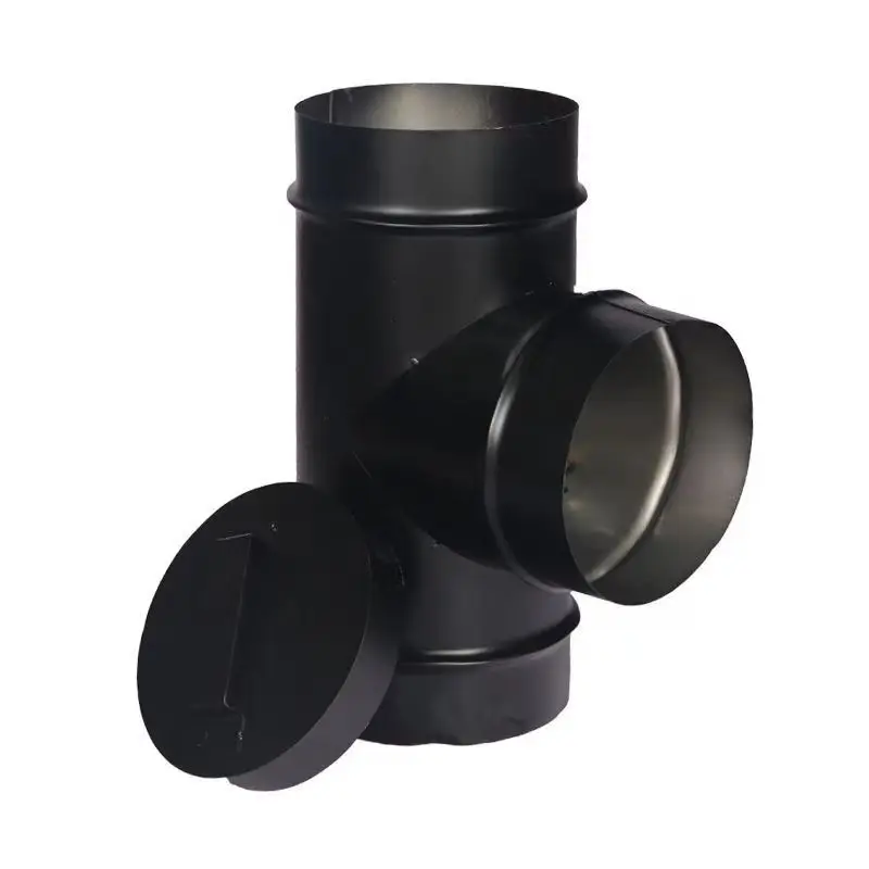 Manufacturer sales 304 stainless steel Fireplace Chimney Flues Pipe Chimney Tee Pipe Venting Flue