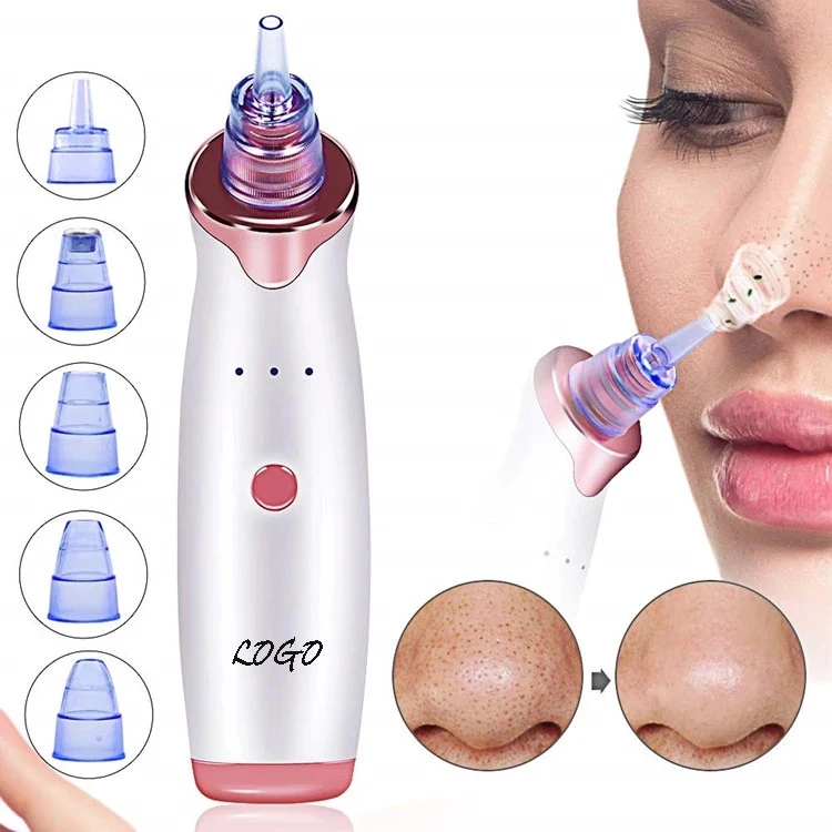 Ultrasonic Facial Pore Cleanser Acne Black Spot Extractor Vacuum Suction Deep Cleansing Device Exfoliating Pore Cleaner