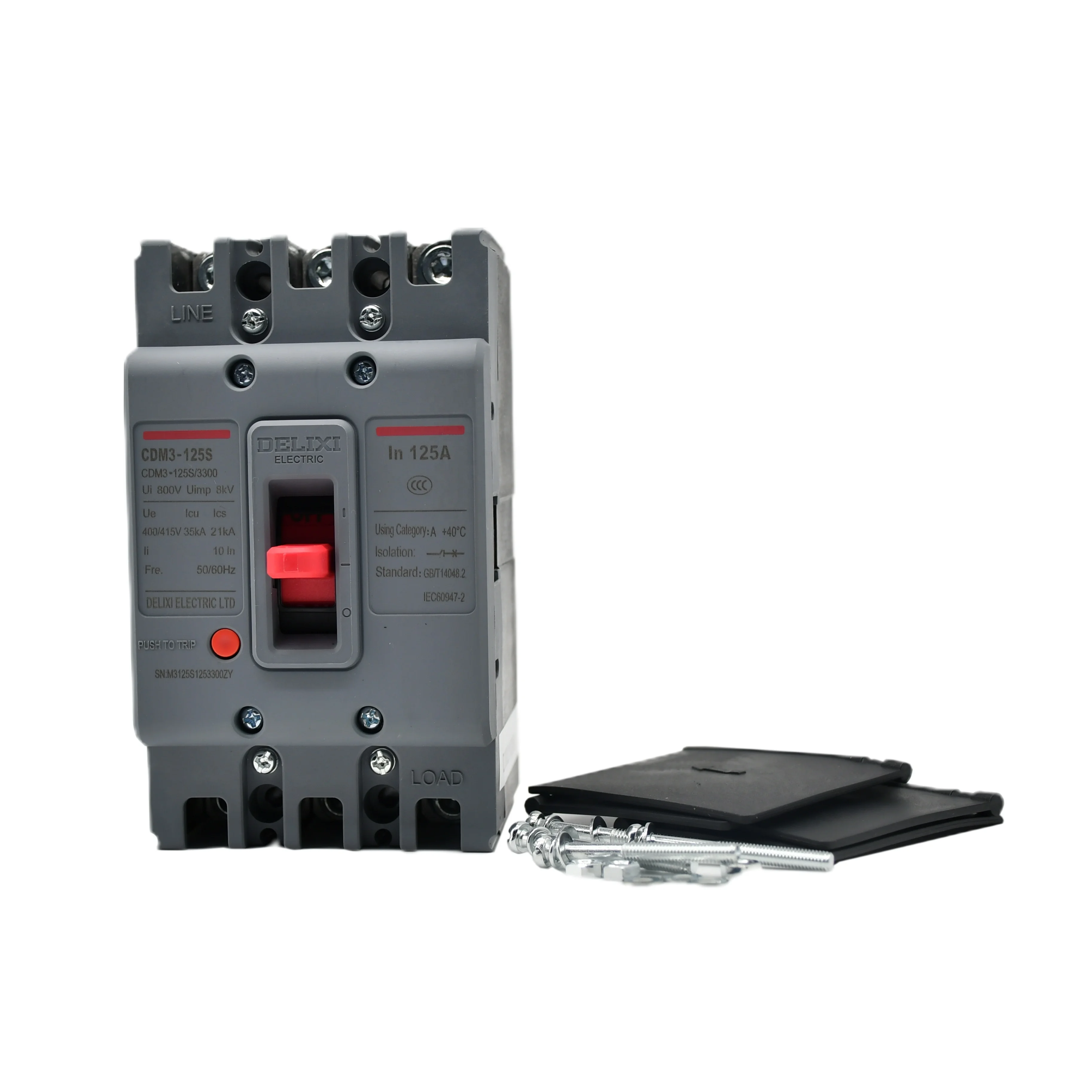 Delixi Brand Hot Sales MCCB AC Breaker 3P4P 40000Times Mechanical Life MCCB Circuit Breakers