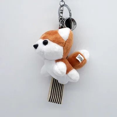 Wholesale Cute Cartoon Animal Husky Decoration for Bag Stuffed Plush Toys Dog Plush Keychain Pendant
