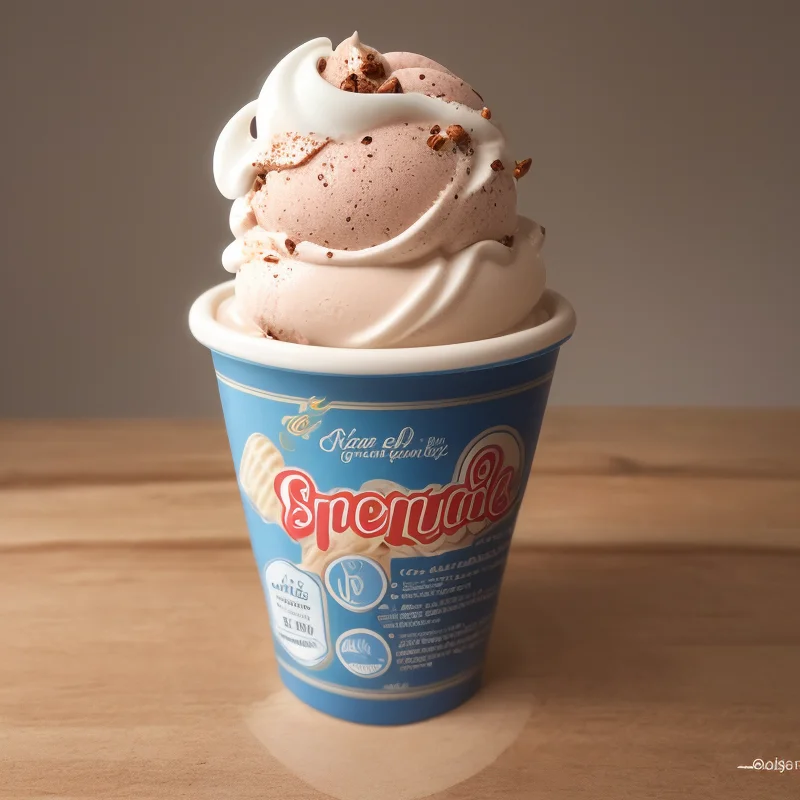 Custom Logo Plastic Ice Cream Yogurt Food Packaging Storage Box Containers Cup With Lid