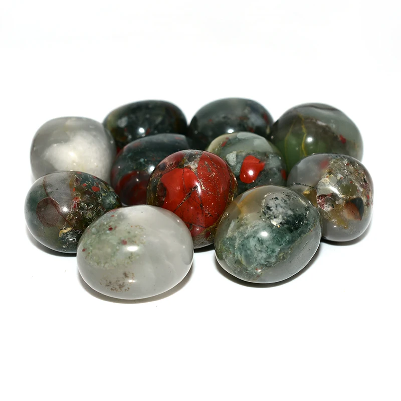 Wholesale 20-30mm Natural African Blood Agate Tumbled Stone Feng Shui Style for Home Buddha Buddhism Decor