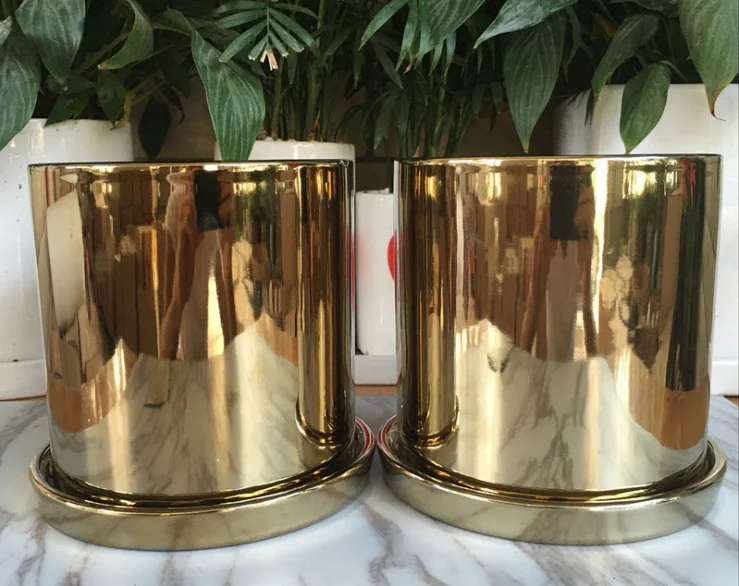 
High Quality of Flowerpot Gold&Silver Contracted Creativity Stainless Steel Floor 