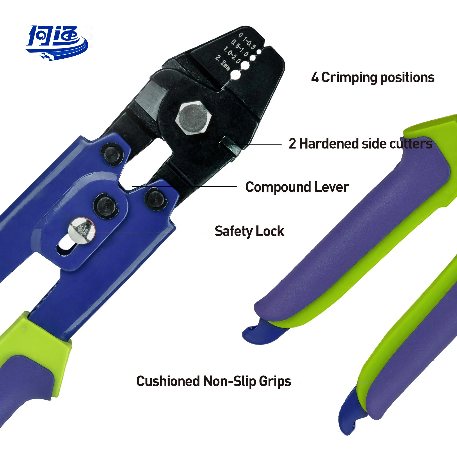 Wire Rope Crimper Tool Fishing Crimping Stripping Pliers Saltwater With Side Cutters for Leader Line Cutting