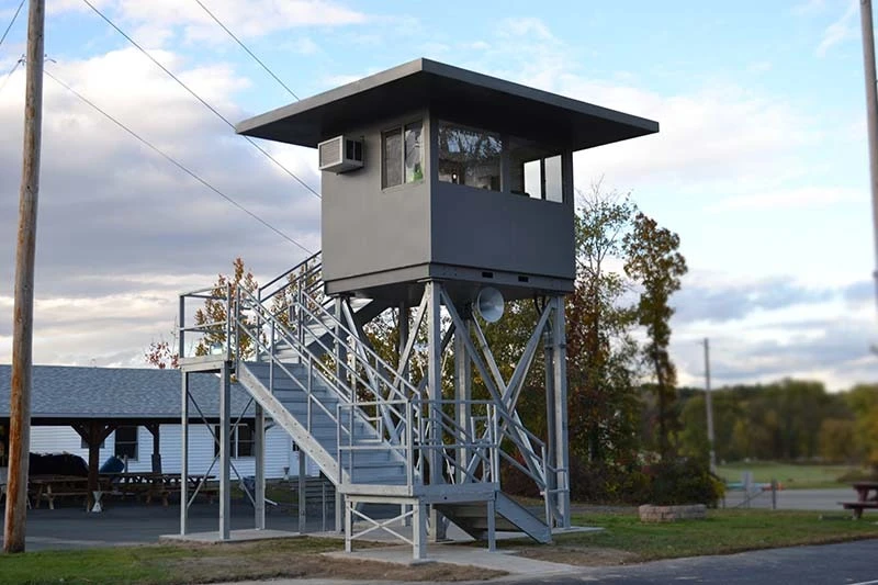 Prefab steel fast construction lookout tower guard security observe fire lookout tower with lightning protection
