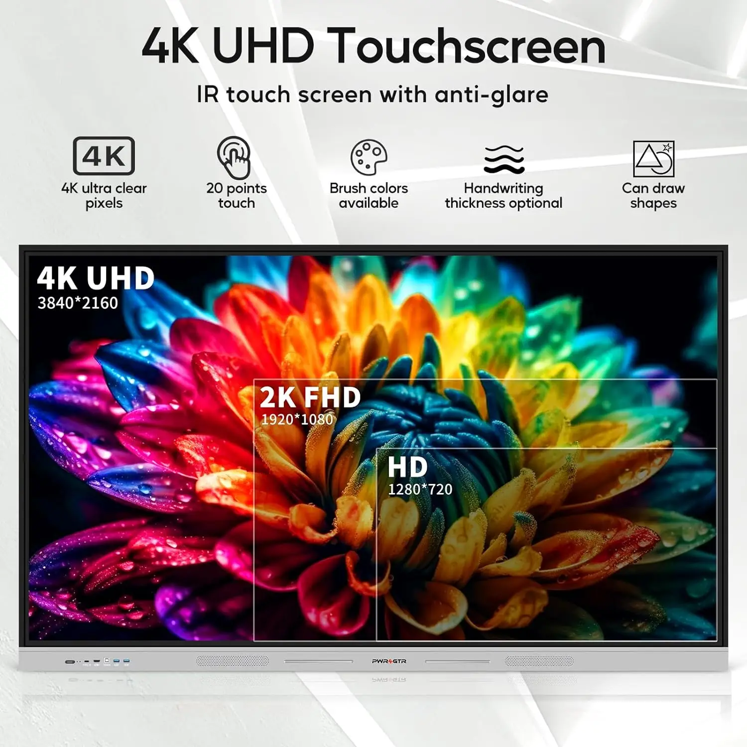 65/75/86/98/110 Inch Finger Multi Touch Screen Smart Lcd Display Meeting Room Electronic Digital Smart Board Interactive Board