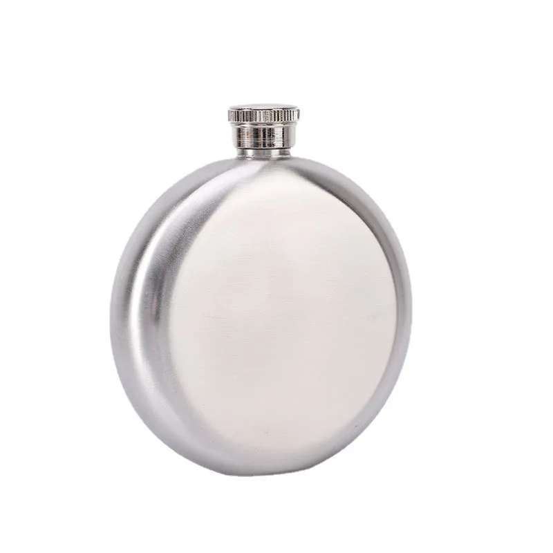 2/3/5/8oz Sublimation Round Hip Flask with Funnel Stainless Steel Pocket Flagon Whiskey Wine Alcohol Bottle