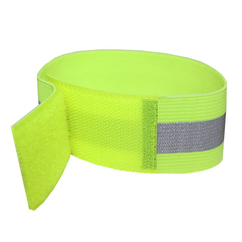 Adjustable Elastic Wrist Arm Ankle Band Running Reflective Wristband Armbands Safety Reflective Band With Hook and Loop