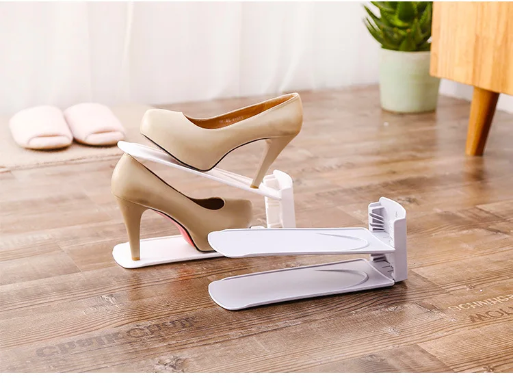 Customized Portable Best Travel Holder Charm Smart Closet Slot Plastic Storage Rack Shoe Organizer