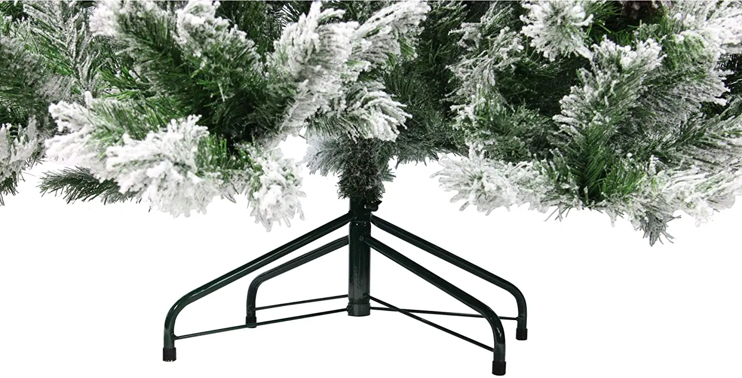
Custom Snowing Flocked green woodland fir Christmas Tree arbol navidad Artificial Christmas Tree 