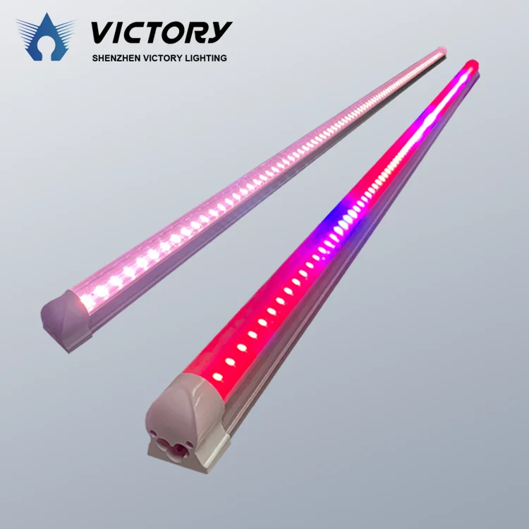 
High Intensive Cover T8 Blue Red Full Spectrum 1200MM 18W 4FT Double Lines 2020W Led Grow Lights For Green House 
