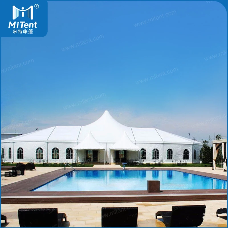 Event Planning Luxury Outdoor Event Tent Multi-side Combination Outdoor Wedding Tent Storage Marquee