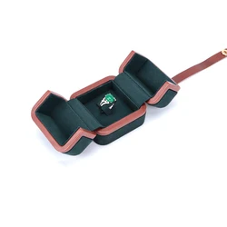 Hanhong wholesale jewelry custom logo green jewelry box luxury earrings bracelet necklace ring box jewelry packaging box