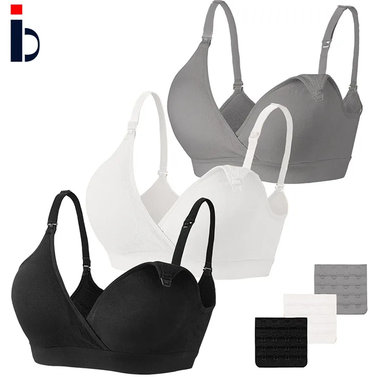 High Quality Custom Breastfeeding Maternity Nursing Recycled Sports Bra Plus Size Nursing Backless Crop Sports Bra For Women