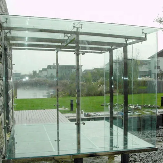 frameless clear laminated toughened glass for commercial or residential sunroom